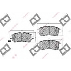 BP1437 DJ PARTS Комплект тормозных колодок, дисковый тормоз