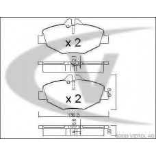 V30-8145 VEMO/VAICO Комплект тормозных колодок, дисковый тормоз