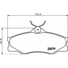 8DB 355 017-661 HELLA Комплект тормозных колодок, дисковый тормоз