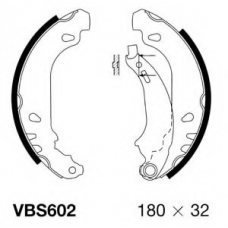 VBS602 MOTAQUIP Комплект тормозных колодок