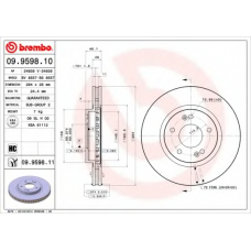 09.9598.11 BREMBO Тормозной диск