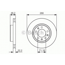 0 986 479 C34 BOSCH Тормозной диск