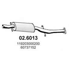 02.6013 ASSO Средний глушитель выхлопных газов