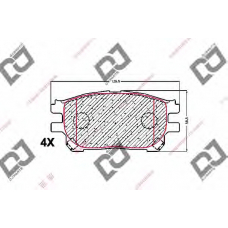 BP1612 DJ PARTS Комплект тормозных колодок, дисковый тормоз