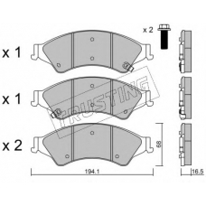 987.0 TRUSTING Комплект тормозных колодок, дисковый тормоз