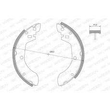 152-2257 WEEN Комплект тормозных колодок