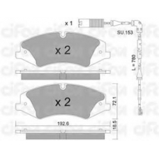 822-836-1K CIFAM Комплект тормозных колодок, дисковый тормоз