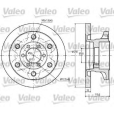 187058 VALEO Тормозной диск