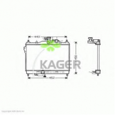 31-0525 KAGER Радиатор, охлаждение двигателя