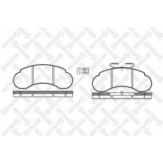 153 020-SX STELLOX Комплект тормозных колодок, дисковый тормоз