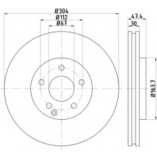 8DD 355 122-842 HELLA PAGID Тормозной диск