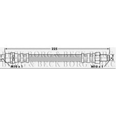 BBH6635 BORG & BECK Тормозной шланг