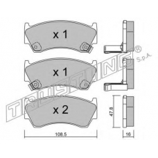286.0 TRUSTING Комплект тормозных колодок, дисковый тормоз