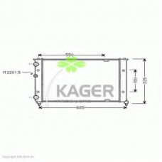 31-1217 KAGER Радиатор, охлаждение двигателя