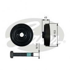 TVD1005A GATES Ременный шкив, коленчатый вал