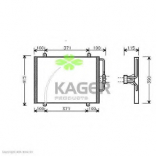 94-5312 KAGER Конденсатор, кондиционер