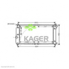31-2444 KAGER Радиатор, охлаждение двигателя