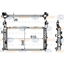 8MK 376 735-041 HELLA Радиатор, охлаждение двигателя