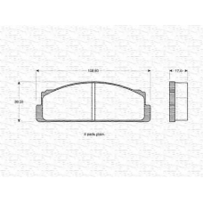 363702160034 MAGNETI MARELLI Комплект тормозных колодок, дисковый тормоз