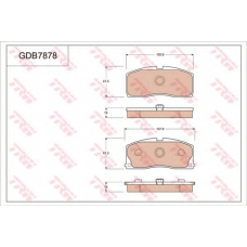 GDB7878 TRW Комплект тормозных колодок, дисковый тормоз