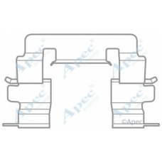 KIT1020 APEC Комплектующие, тормозные колодки