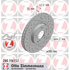 280.3161.52 ZIMMERMANN Тормозной диск