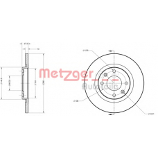 6110185 METZGER Тормозной диск