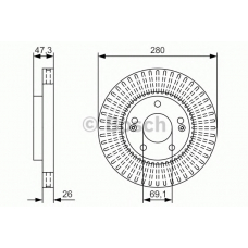 0 986 479 U10 BOSCH Тормозной диск