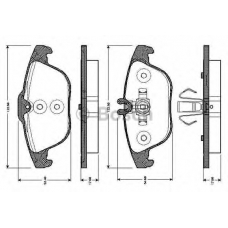 0 986 TB3 049 BOSCH Комплект тормозных колодок, дисковый тормоз