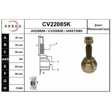 CV22085K EAI Шарнирный комплект, приводной вал