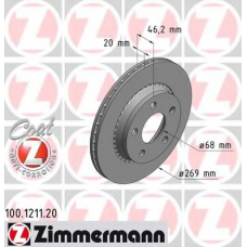 100.1211.20 ZIMMERMANN Тормозной диск