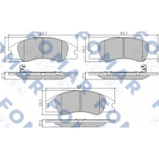 FO 932181 FOMAR ROULUNDS Комплект тормозных колодок, дисковый тормоз