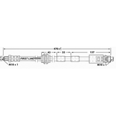 FBH6734 FIRST LINE Тормозной шланг