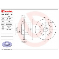 08.A140.10 BREMBO Тормозной диск