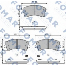 FO 924981 FOMAR ROULUNDS Комплект тормозных колодок, дисковый тормоз