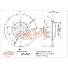 BD-4208 FREMAX Тормозной диск