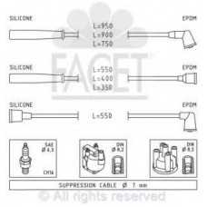 4.9756 FACET Ккомплект проводов зажигания