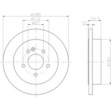 8DD 355 122-121 HELLA PAGID Тормозной диск