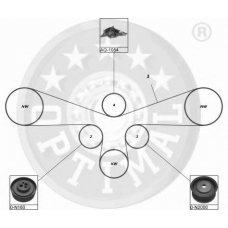 SK-1376 OPTIMAL Комплект ремня грм