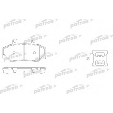 PBP628 PATRON Комплект тормозных колодок, дисковый тормоз