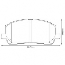 572636B BENDIX Комплект тормозных колодок, дисковый тормоз