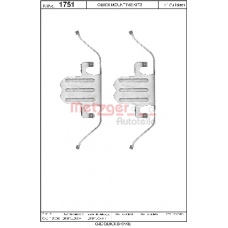 109-1751 METZGER Комплектующие, колодки дискового тормоза