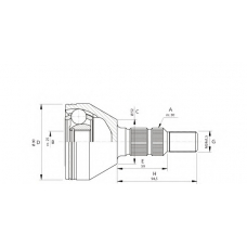 CVJ5701.10 OPEN PARTS Шарнирный комплект, приводной вал