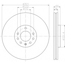 8DD 355 113-101 HELLA PAGID Тормозной диск