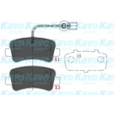 KBP-6590 KAVO PARTS Комплект тормозных колодок, дисковый тормоз
