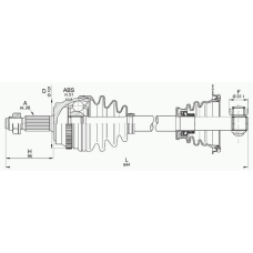 DRS6209.00 OPEN PARTS Приводной вал