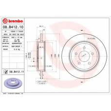 08.B412.11 BREMBO Тормозной диск