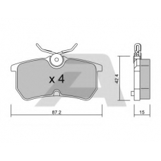 BPFO-2004 AISIN Комплект тормозных колодок, дисковый тормоз