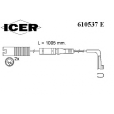 610537 E ICER Сигнализатор, износ тормозных колодок