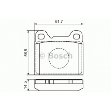 0 986 495 141 BOSCH Комплект тормозных колодок, дисковый тормоз